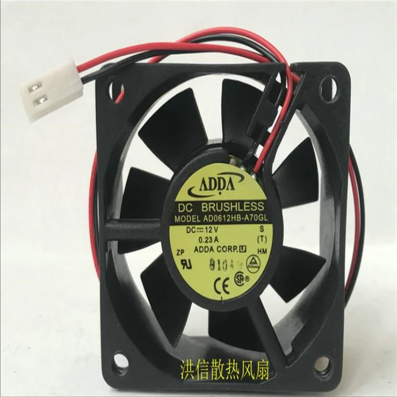 ADDA 6025 AD0612HB-A70GL DC12V 0.23A двухпроводное шасси/вентилятор питания