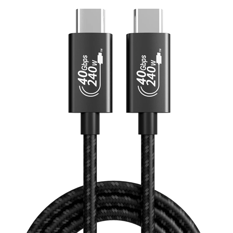 

PD240W USB4.0 40Gbps 48V/5A 8K@60Hz PD3.1 Fast Charging USB C Cable , 2M