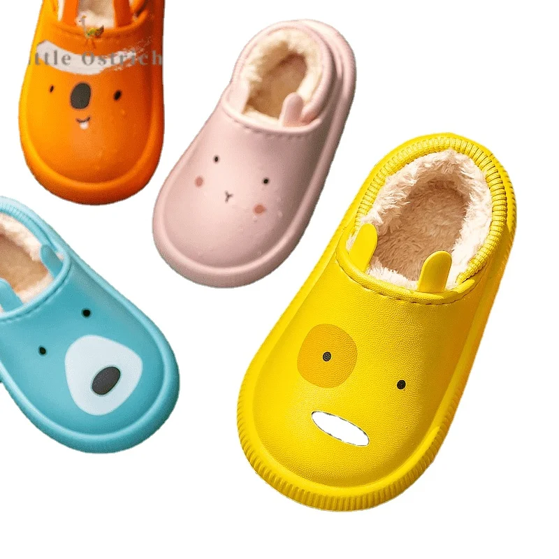 Baby Boy Girl  Bedroom Indoor Anti Slip Warm Slipper Baby Home Shoes Cartoon Slipper Winter Infant Toddler Child Plush Shoes