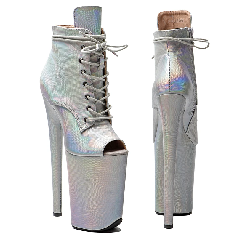 Leecabe  23CM/9inches  Ankle Boots Sexy Fetish Stripper Shoes Women Pole Dance Models Catwalk Show High Heels 2B