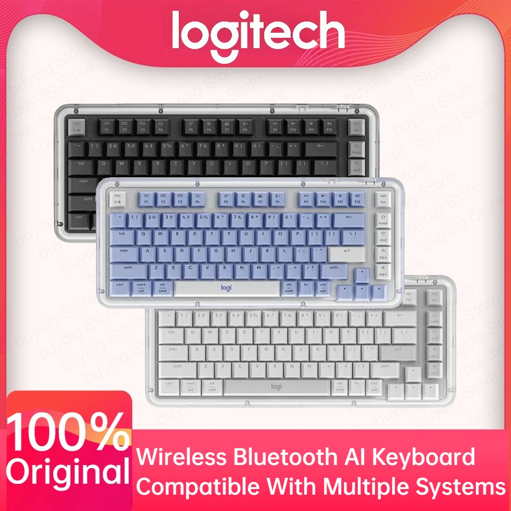 Фото Беспроводная механическая клавиатура Logitech ALTO KEYS K75M серии Amber с ИИ-настройкой, Bluetooth, с возможностью горячей замены переключателей, для геймеров №1