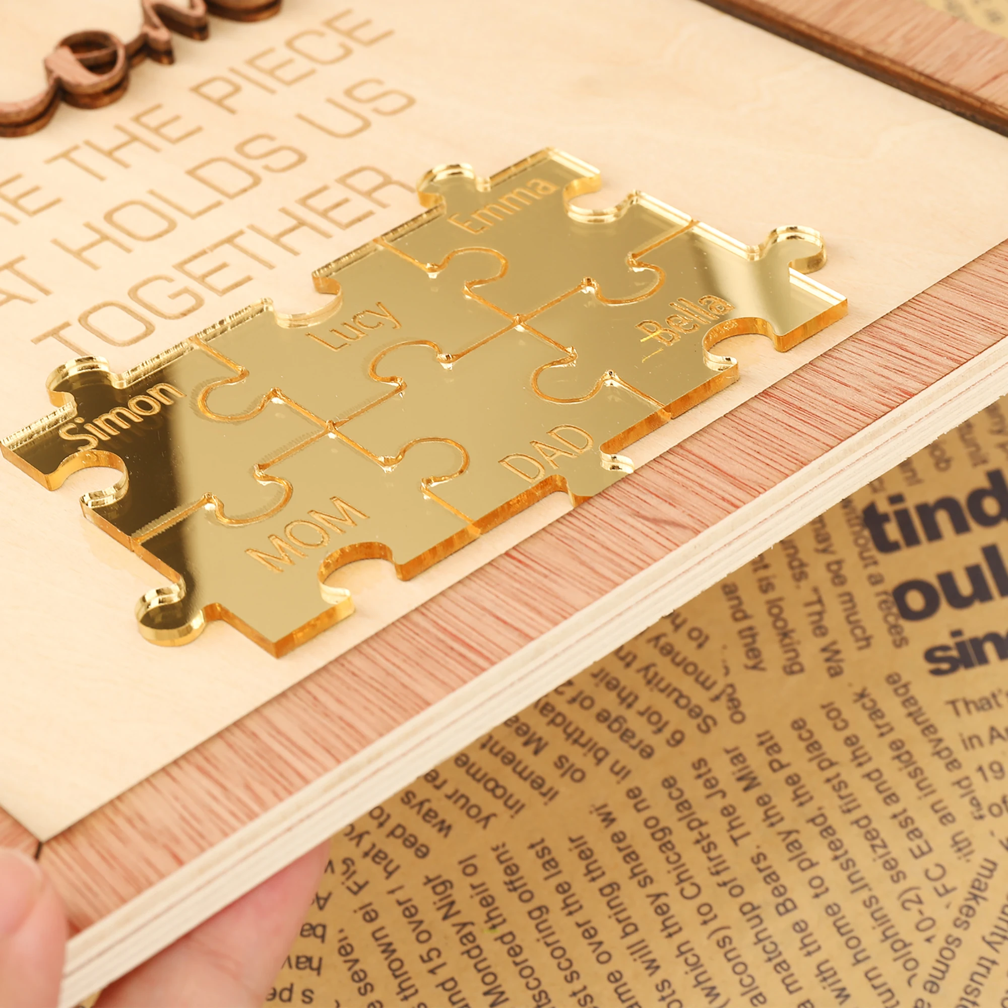 Personalized Puzzle Decoration Custom Father's Day Gifts Puzzle Signs Gifts for Creative Decorations Art Print Custom Name Famil