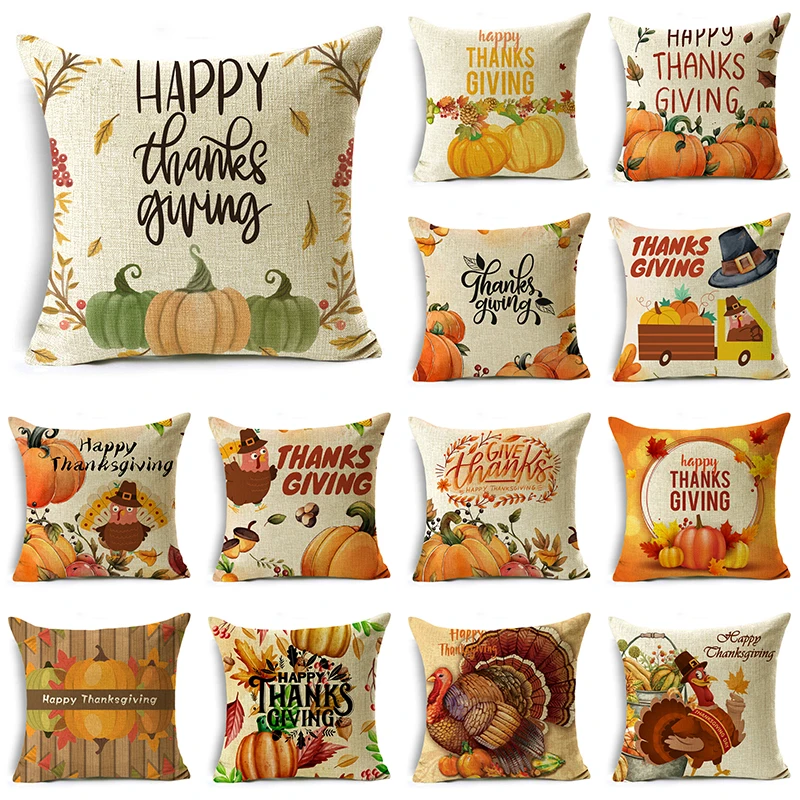

Новинка, наволочка из серии «День благодарения», креативный диван с изображением сцены сбора, Обложка 40*40 см/45*45 см/50*50 см