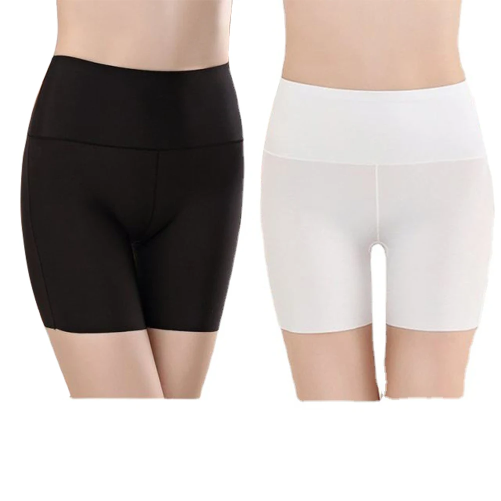 

Women's Seamless Safety Short Pants Summer Under Skirt Shorts High Waist Ice Silk Breathable Short Tights Underwear