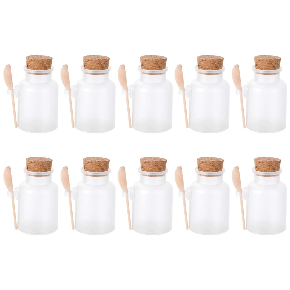 

10 Pcs Shaker Travel Dispenser Bottled Bath Salts Talcum Powder Jar Mask Storage Wood Home Travel Sea