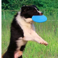 1pcs soft non slip dog flying disc silicone game frisbeed anti chew dog toy pet puppy training interactive dogs supplies