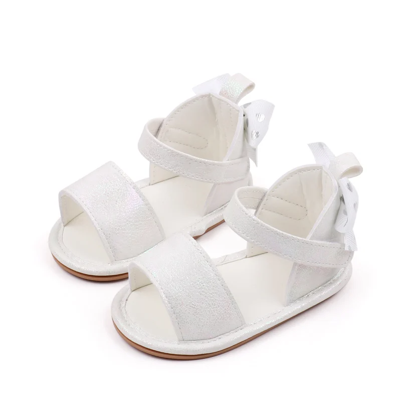 Однотонные туфли для маленьких девочек с бантом обувь принцессы на резиновой