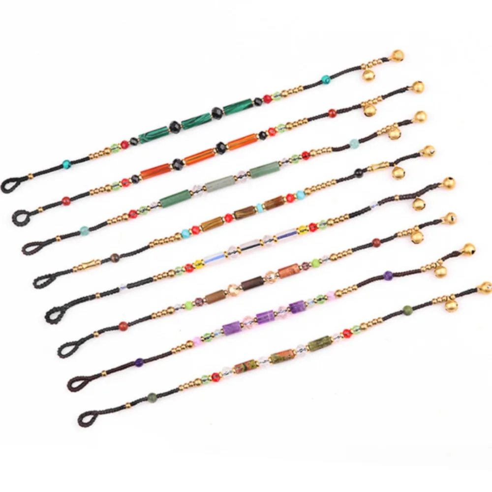 Красочная чакра аметист тигровые глаза круглая трубка каменный браслет