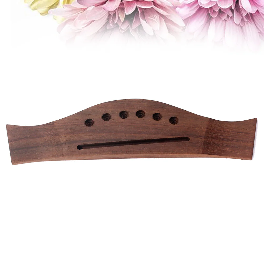 

6 Strings Rosewood Saddle Thru Guitar Bridge Fishtail Shaped for Style Folk Acoustic Guitar Replacement Parts Accessories