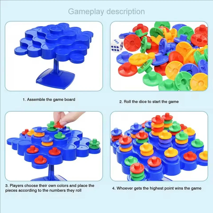 Jenga Tower Pile веселое балансовое дерево интерактивная игрушка для родителей и детей