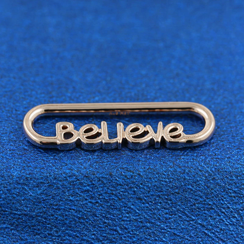 

925 Sterling Silver ME Styling Believe Word Link Charm Bead Only Fits European Pandora Me Type Jewelry Bracelets Necklaces