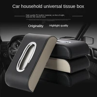 car supplies tissue box car seat creative leather home office armrest carton car tissue box