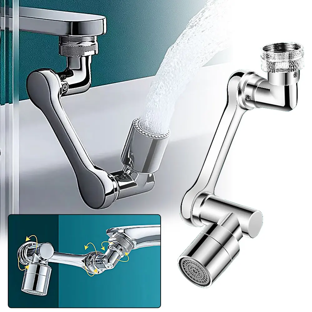 

1080° Swivel Faucet Extender Universal Rotatable Sink Water Aerator 2 Mode Splash Filter Extension Kitchen Water Saving Adaptor