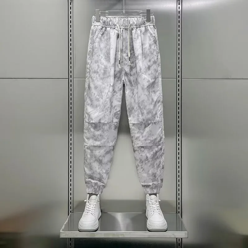 Мужские повседневные брюки новинка 2024 осенние модные дизайнерские леггинсы