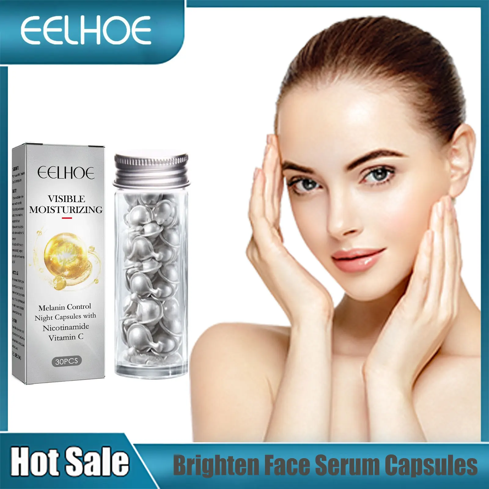 EELHOE Ниацинамидная сыворотка для лица капсула осветляющая веснушки исчезновение
