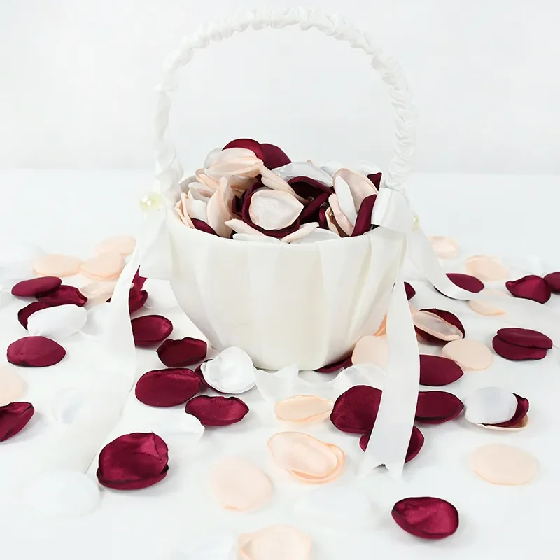 100 шт. атласные Лепестки розы для свадебной вечеринки