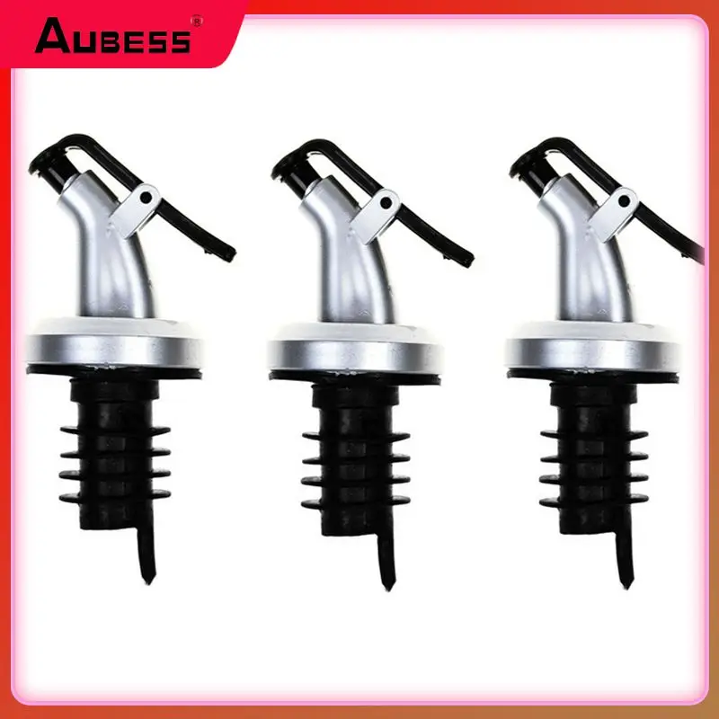 

5PCS Bottle Pourer Liquor Spirit Oil Olive Stopper Dispenser With Dust For Oil/vinegar/liqueurs/bourbon/wine/juice Kitchen Tools