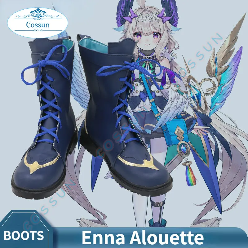

Женская обувь для косплея Vtuber NIJISANJI Hololive Enna Alouette, ботинки для костюма Хэллоуина, женское платье в стиле Лолиты, аниме, обувь для игр
