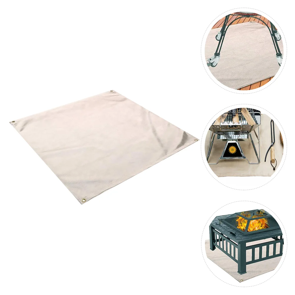 

1 шт. коврик для барбекю, напольный коврик, аксессуары для барбекю (белый)