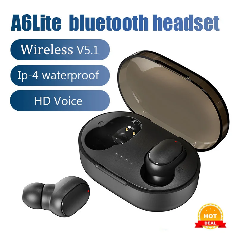 

Fone Auriculares TWS Wireless A6R Earbuds Handfree In Ear Earphones Airbuds Headphones for Xiaomi Huawei Oppo Vivo Smart Phones