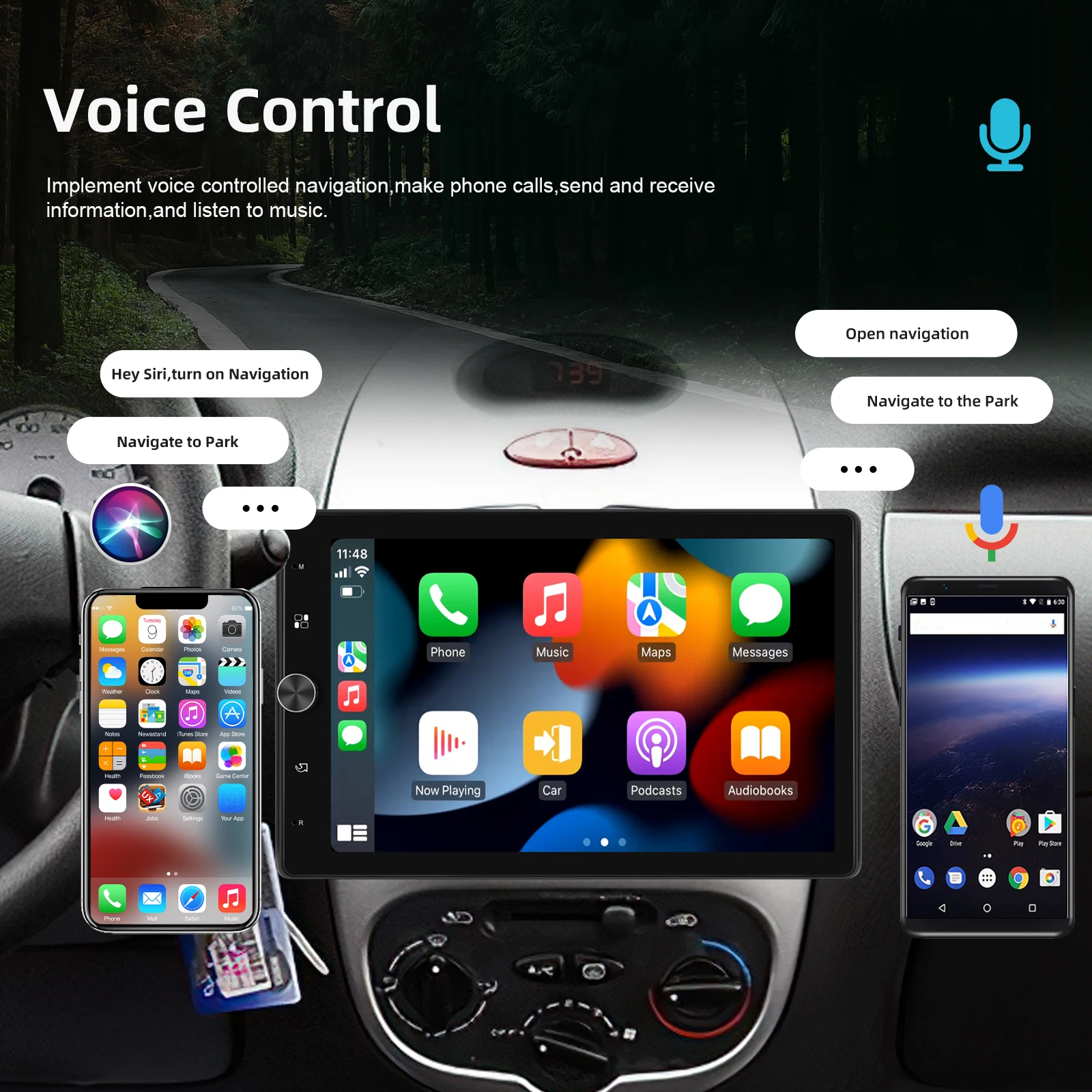 Автомобильный мультимедийный плеер Podofo стерео-система на Android с bluetooth FM USB