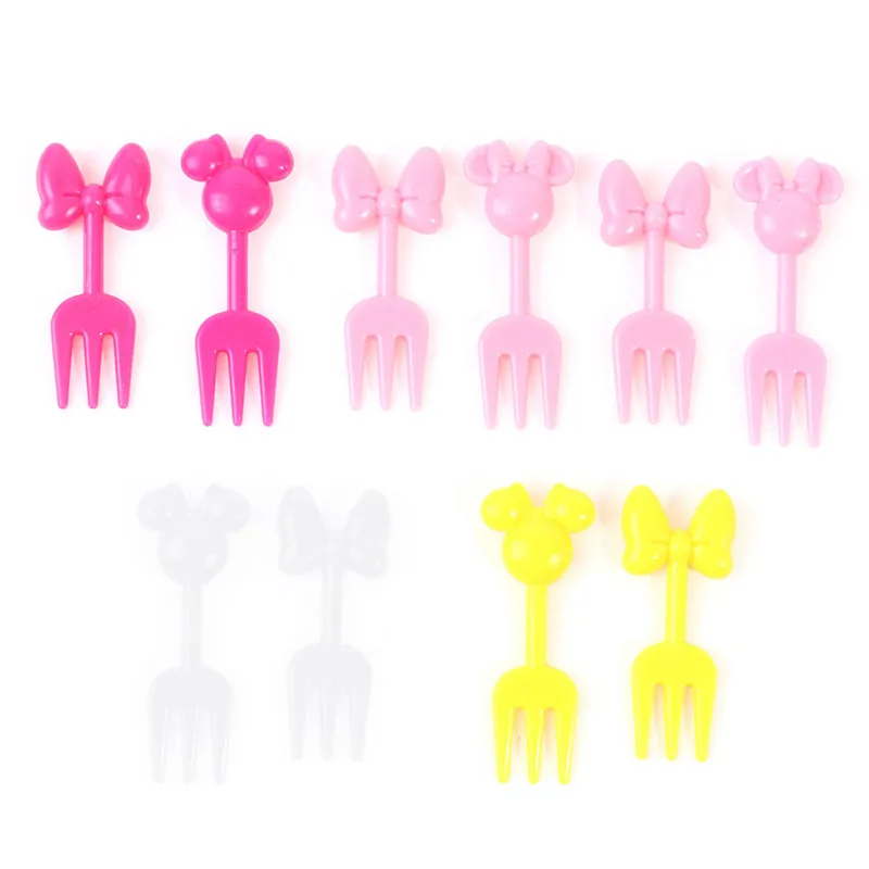 

10pcs Animal Farm Dinosaur Fruit Fork Mini Cartoon Children Snack Cake Dessert Pick Toothpick Bento Lunches Party Decoration