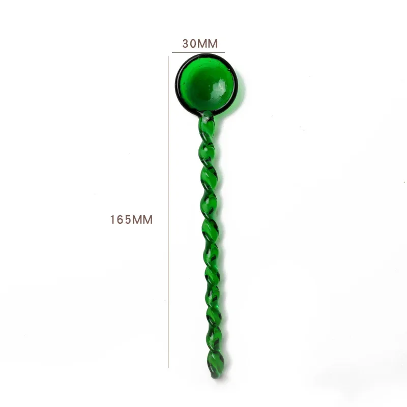 

Стеклянные кофейные ложки с длинной ручкой, красочные и милые чайные ложки, кухонные аксессуары, кофейная посуда