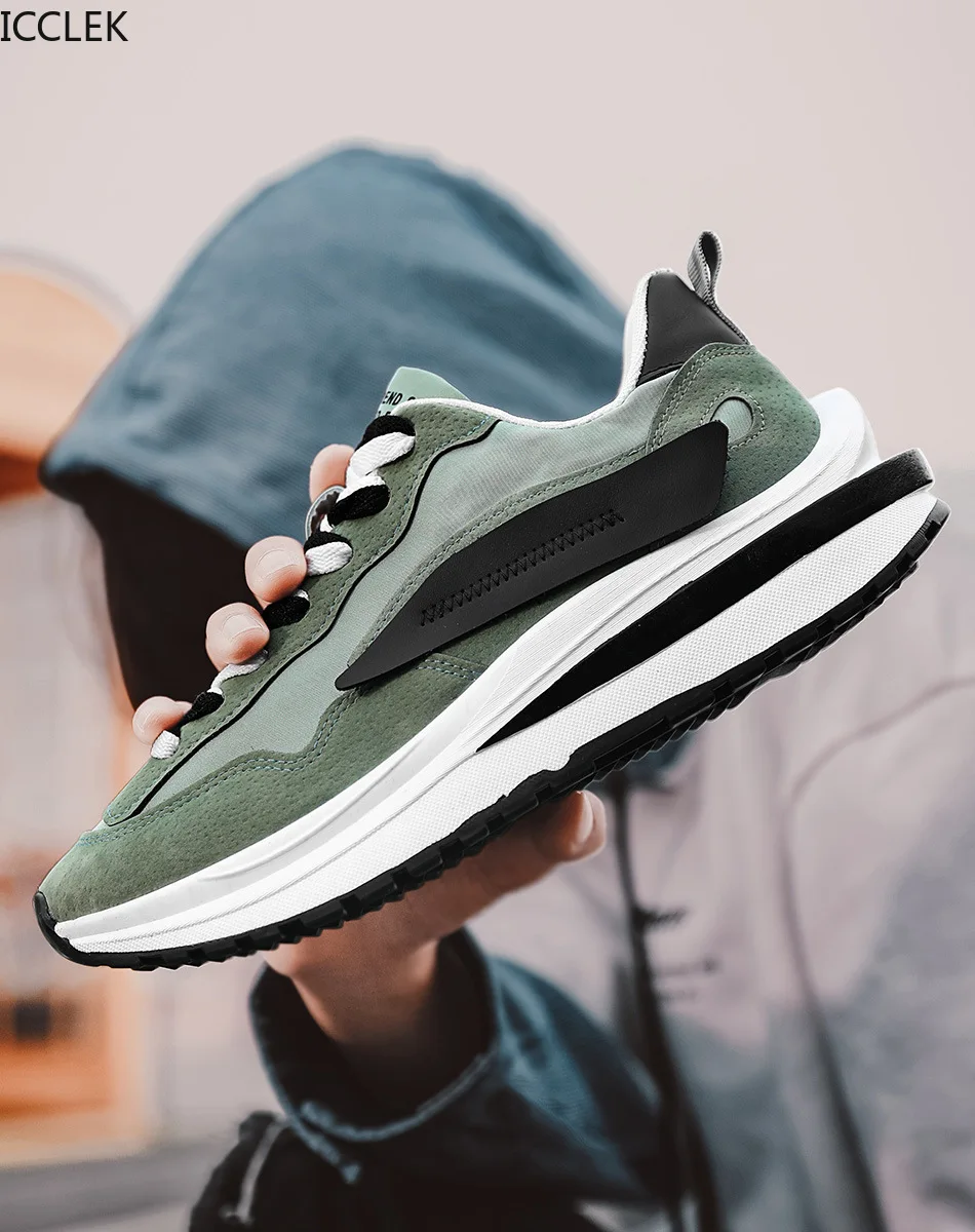 

2022 Spring New Casual Sports Shoes Fashion Trend Student Soft Bottom Running Shoes Outdoor Dady Shoes Men Vulcanize Shoes