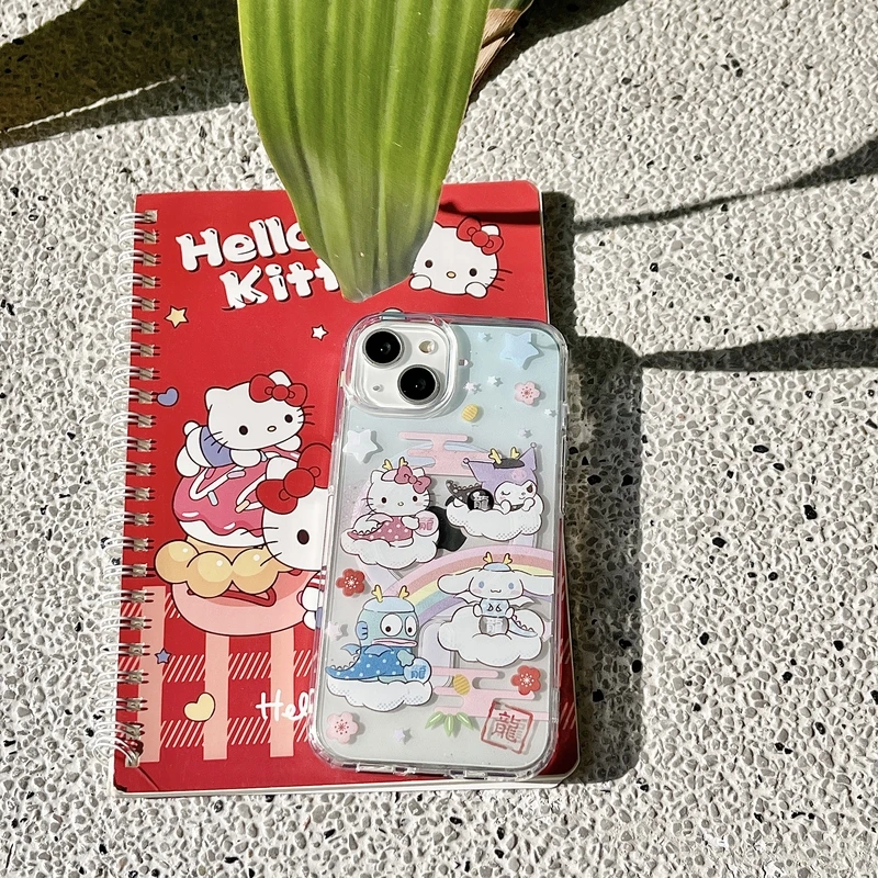 Магнитный чехол Sanrio Hello Kitty Kuromi Hangyodo для iPhone 15 14 13 12 11 Pro Max