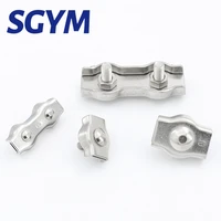 1020pcs simplex post bolt clip 23456810mm 304 stainless steel wire rope double grip cable clamps caliper