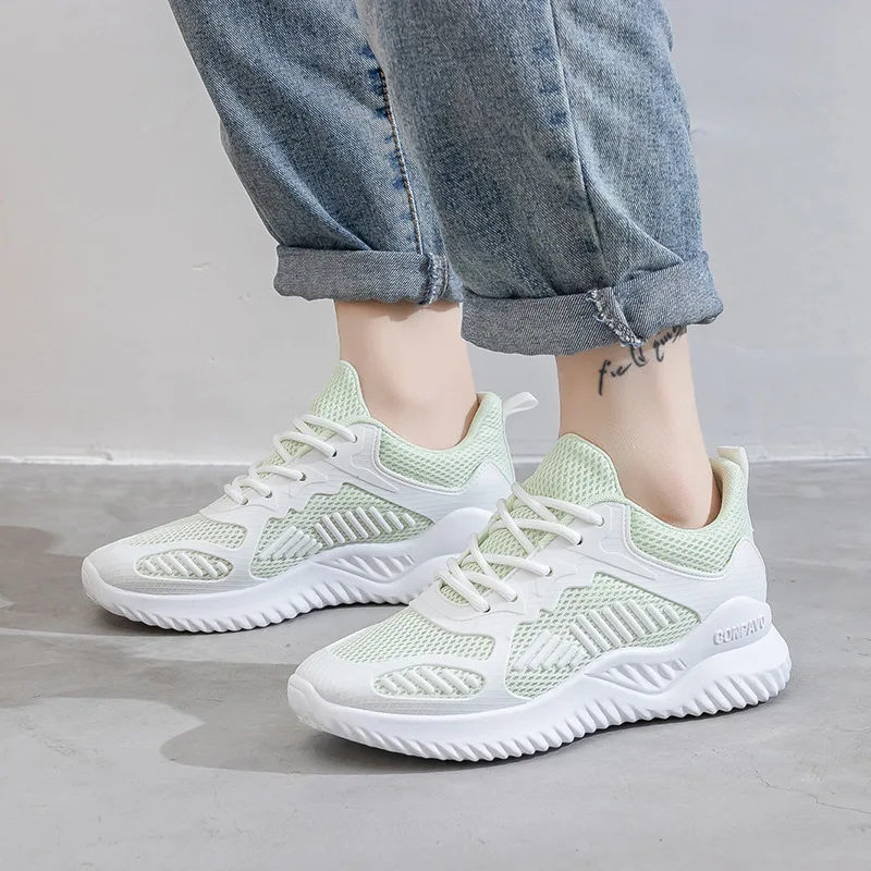 Thick Sole Women's Running Shoes Sneakers Breathable Casual Mesh Women's Shoes Lightweight Vulcanized Shoes Loafers Sneakers