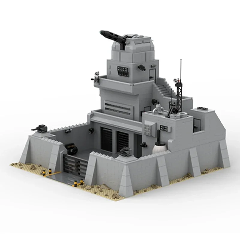 Строительные блоки Moc военная модель Outpost с пистолетом турелью технические