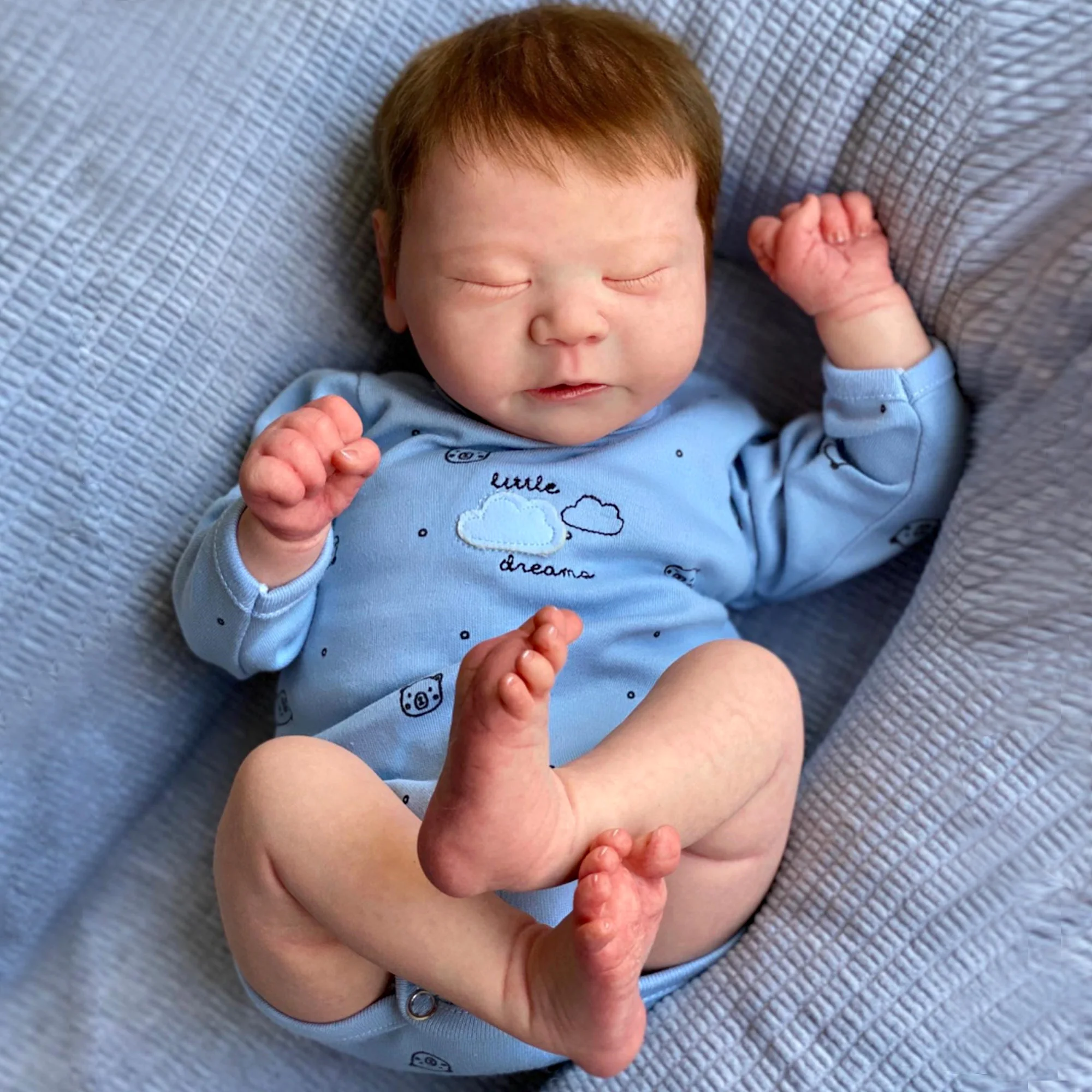 Кукла реборн 20-22 дюйма Расписанная вручную из мягкого винила