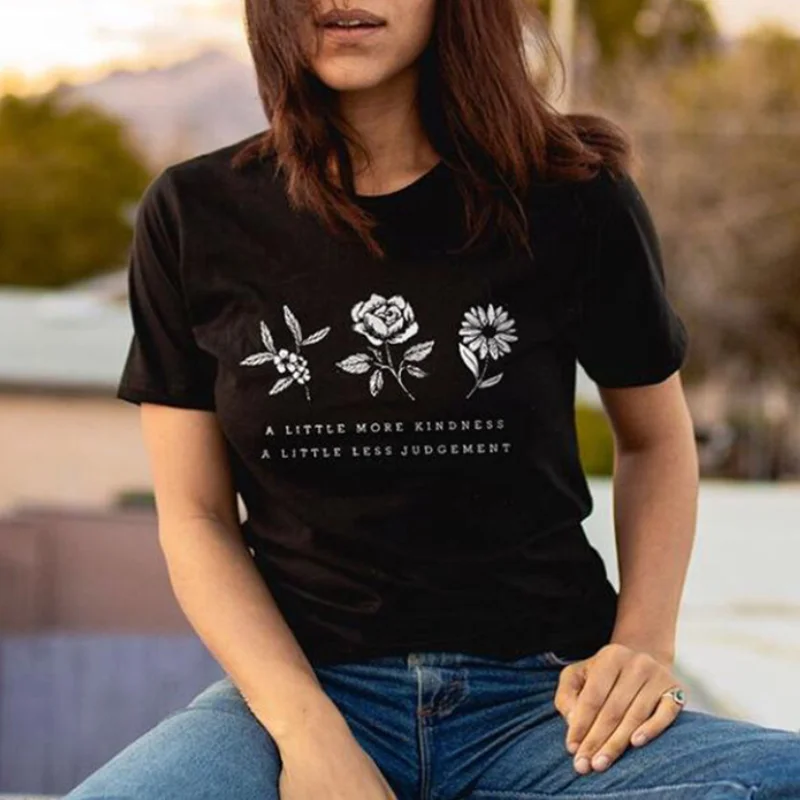 

t short sleeves students' loose fitting cartoon fresh bodysuit omens clothing T SHIRT aesthetic 2021