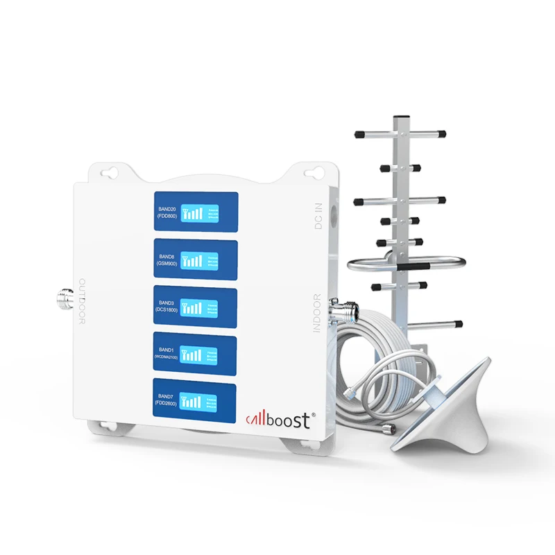 

800 900 1800 2100 2600 mhz 2g 3g 4g 70dB Five Penta Band Signal Amplifier LTE Mobile Network Repeater Cell Phone Signal Booster