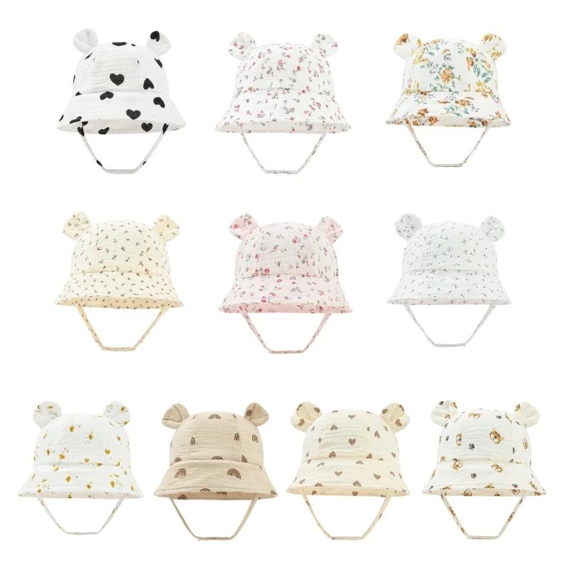 

Summer Baby Hat Boy Girl Cotton Sun Children Panama Beach Bucket Hat Drop Shipping