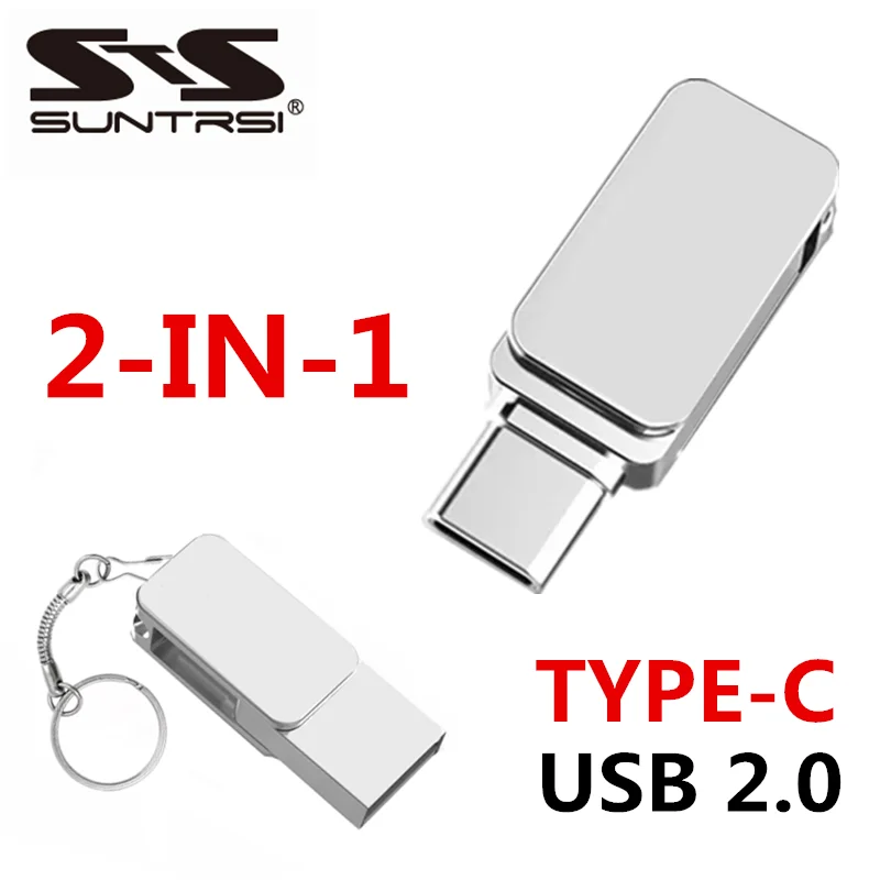 Металлический супер мини USB флэш-накопитель 64 ГБ 32 16 8 флешка Флешка 2 в 1 карта