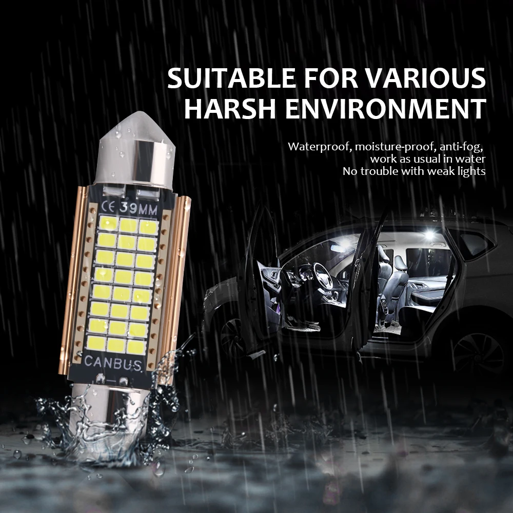 10X C10W C5W фотолампы Canbus Festoon 31 мм 36 39 41 для автомобильной лампы внутреннего чтения