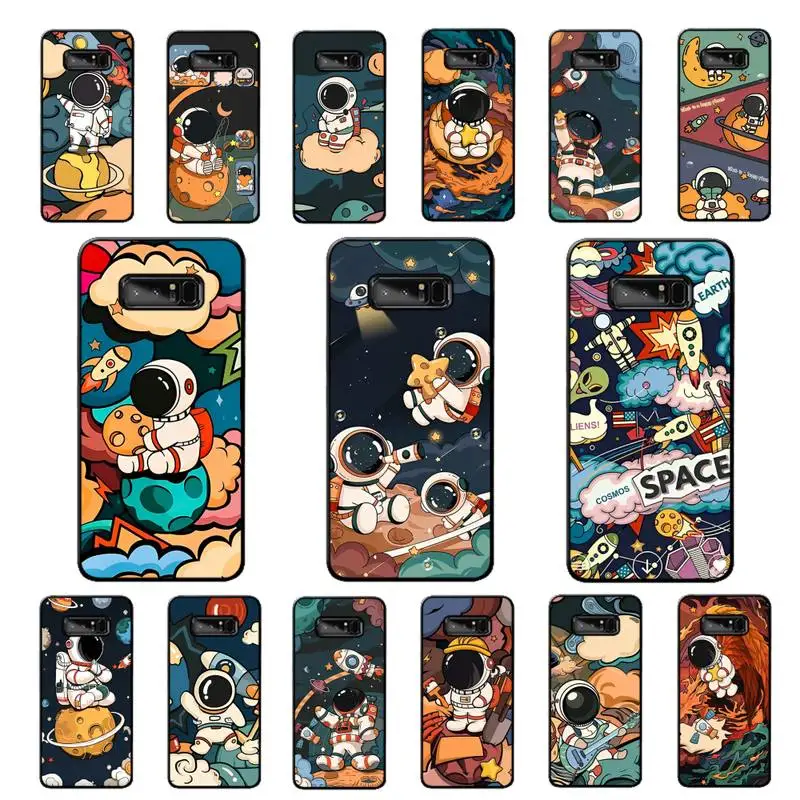 

Cute Star Astronaut Phone Case for Samsung Note 5 7 8 9 10 20 pro plus lite ultra A21 12 72