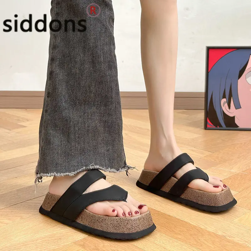 Summer women's flip-flops open toe platform casual sandals comfortable home slippers platform sandals