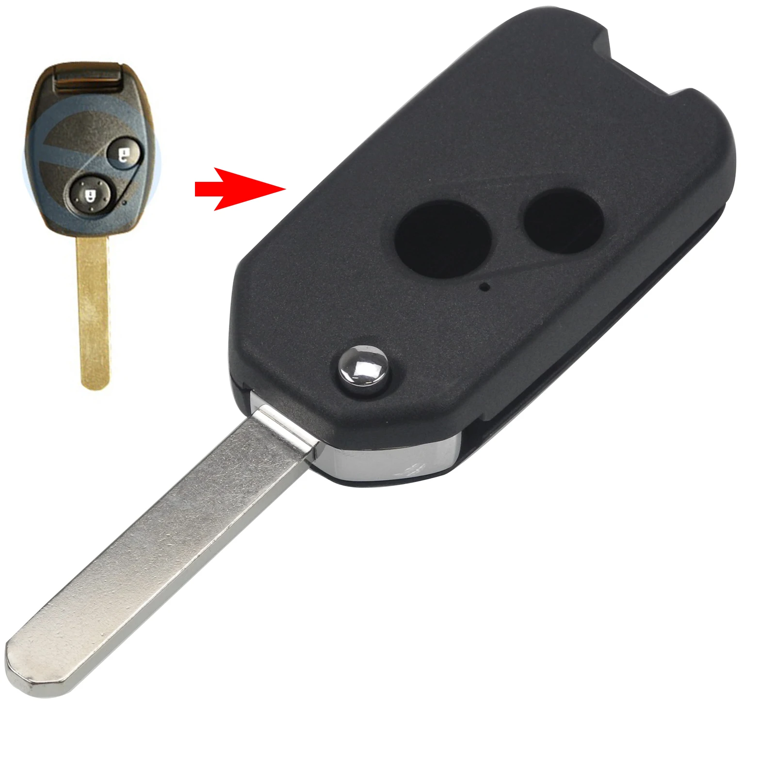 

Jingyuqin новый пульт дистанционного управления 2-кнопочный складной чехол для ключей для Honda CRV Accord Civic Odyssey Fit