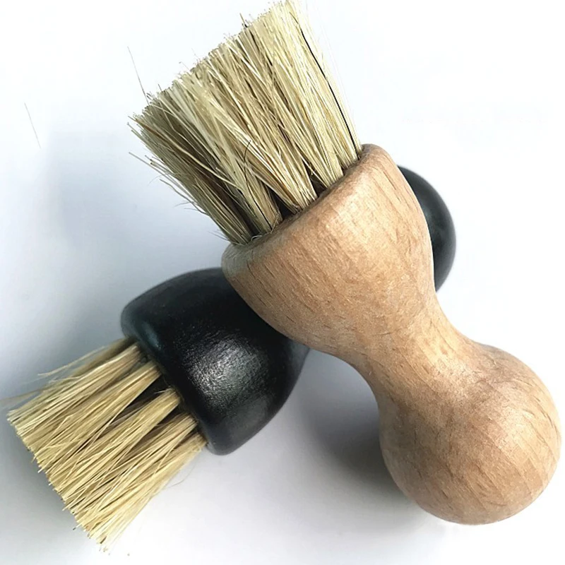 

1pc Wooden Handle Shoes Shine Brush Polish Bristle Hair Buffing Brush Mini Gourd Shoes Oil Brush Bristle Brushes Dropshipping