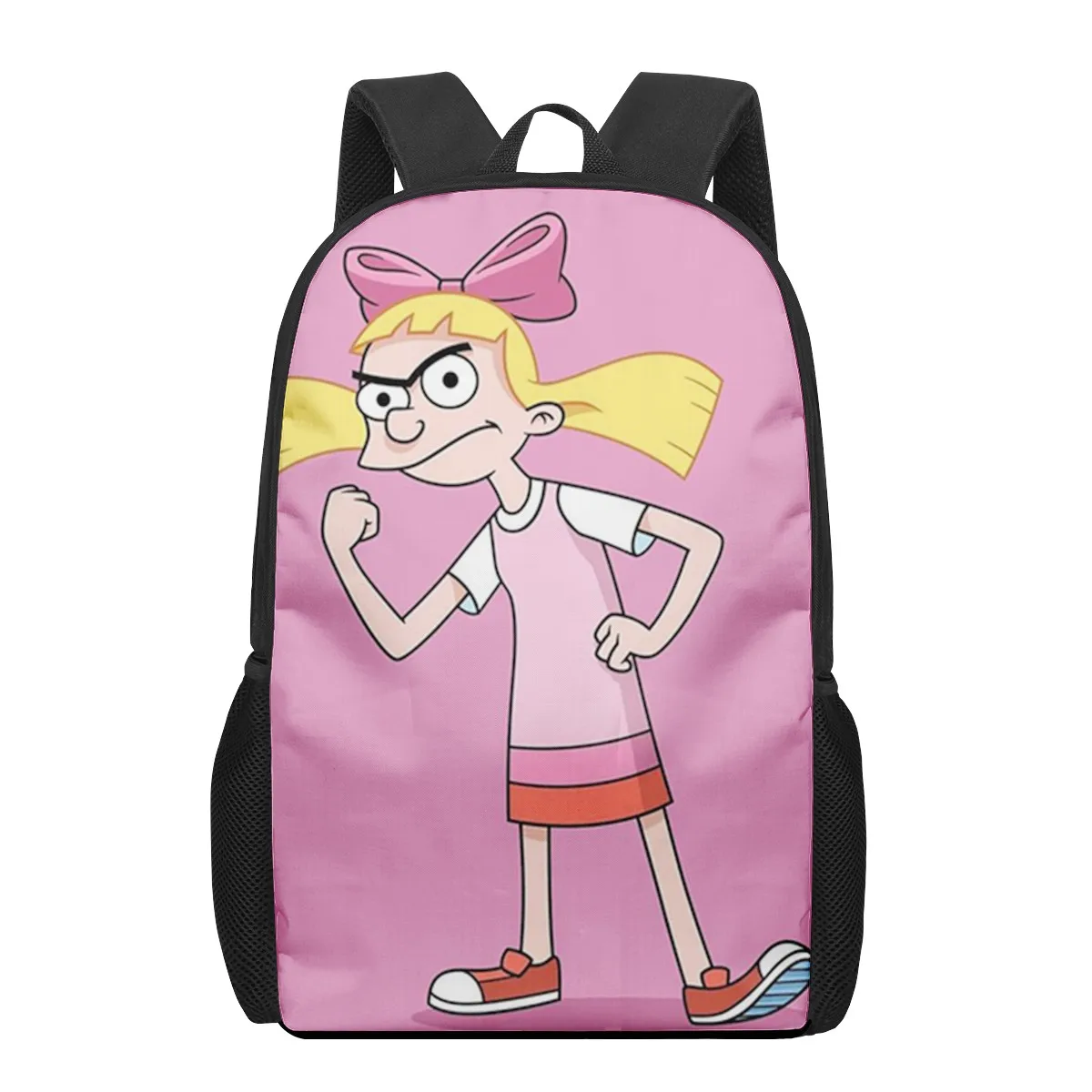 Cartoon Hey Arnold 3D Pattern School Bag for Children Girls Boys Casual Book Bags Kids Backpack Boys Girls Schoolbags Bagpack