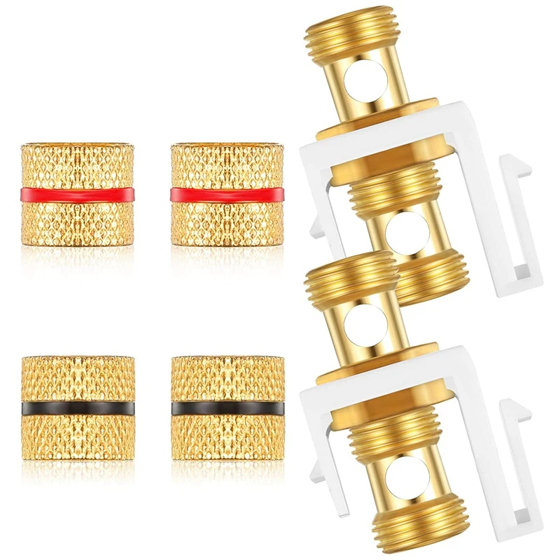 12-компонентный разъем-банан вставка-разъем Keystone Jack черные и красные кольца