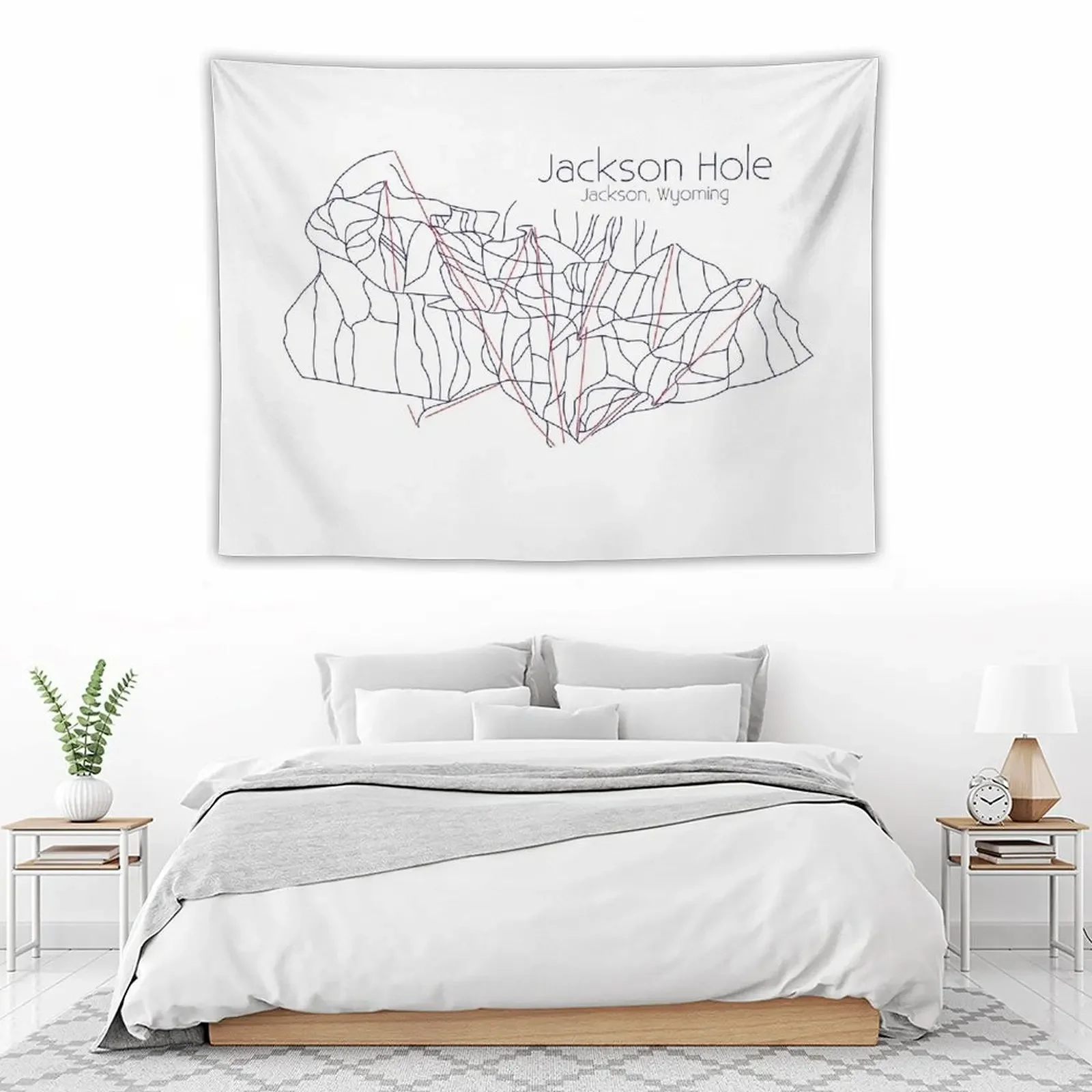 Гобелен с изображением карты Джексона украшение для спальни домашний и удобный
