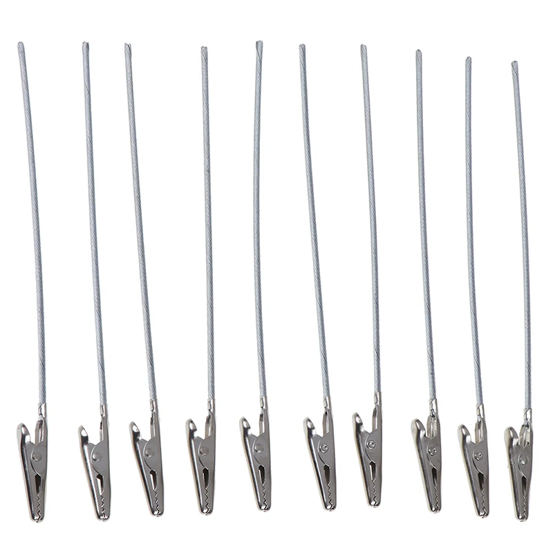 10 шт. 120 мм длина неизолированный Электрический тест крокодил зажим