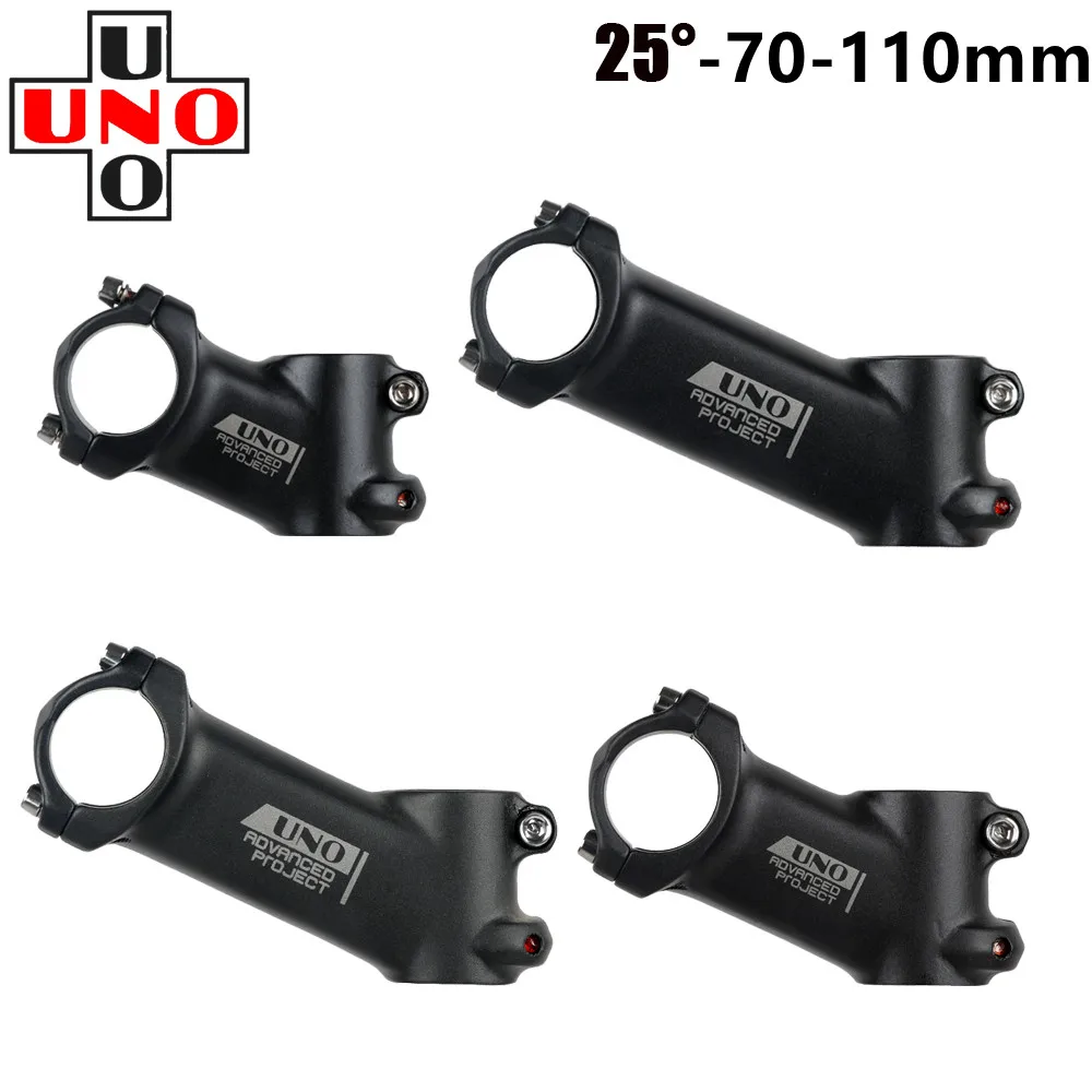 Купи UNO Bike Stem 25 Degrees MTB Mountain Bicycle Road Stems 31.8mm Handlebar Stem 70-110mm за 888 рублей в магазине AliExpress