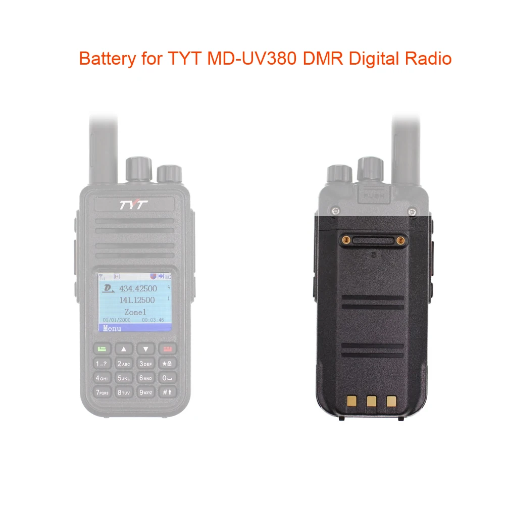 Оригинальный 7 4 V 2000mAh литий-ионный аккумулятор для TYT BT-MD380 MDUV380GPS DMR цифровое