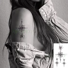 Водостойкая Временная тату-наклейка перо стрелка компас Ele men t искусственная тату флэш-тату маленькое боди-арт для детей мужчин женщин мужчин