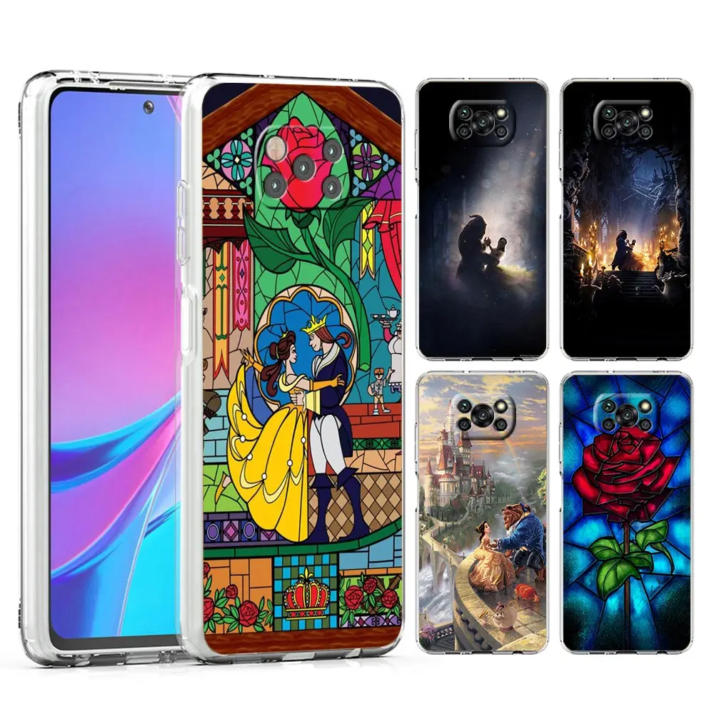 

Disney Beauty And The Beast Transparent Case for Xiaomi Poco X3 NFC X2 M3 M4 Pro 5G F3 F2 F1 Mi 11 X3 Pro Soft TPU Cover Coque